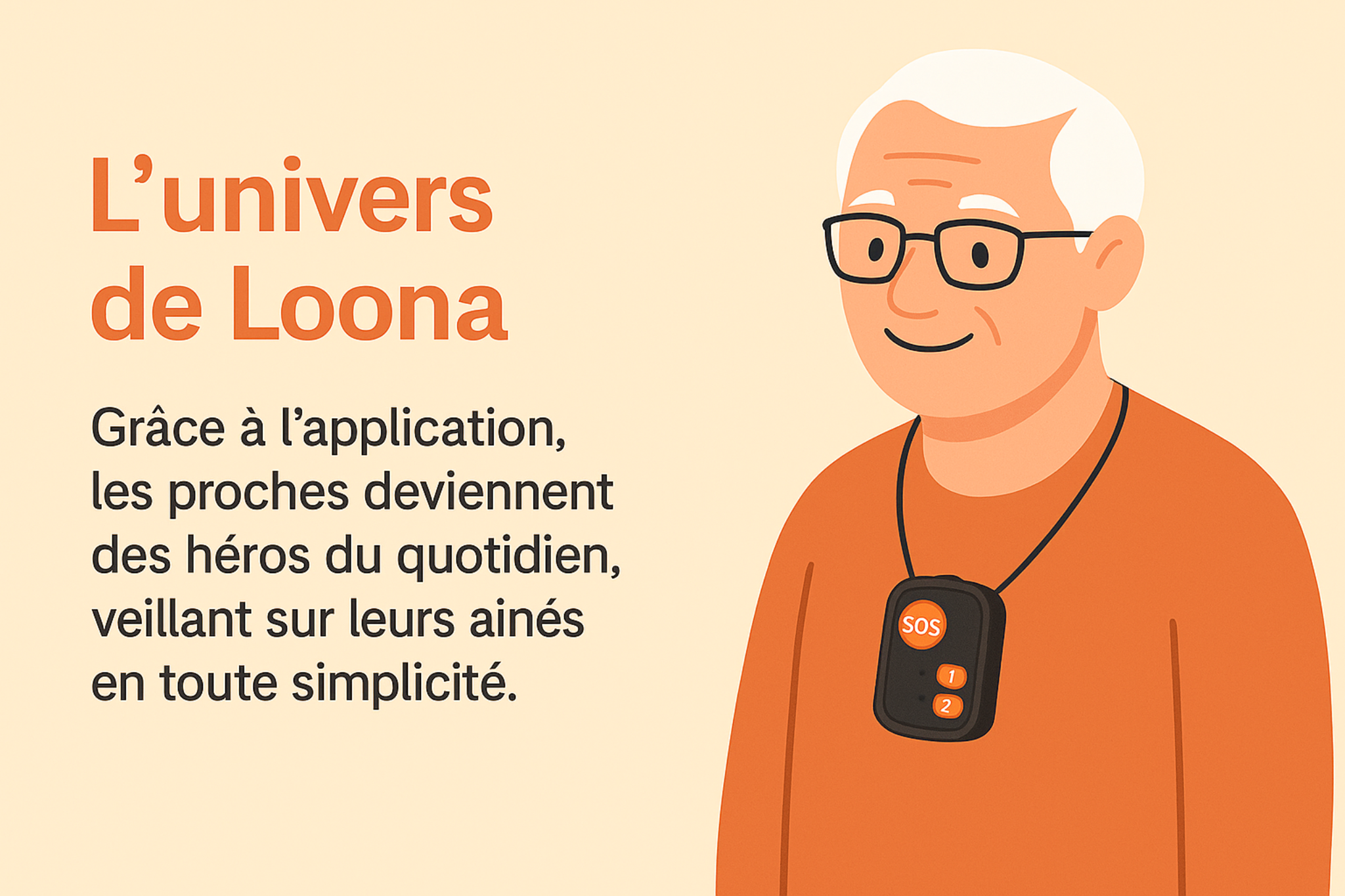 Univers de Loona, illustration senior portant le pendentif